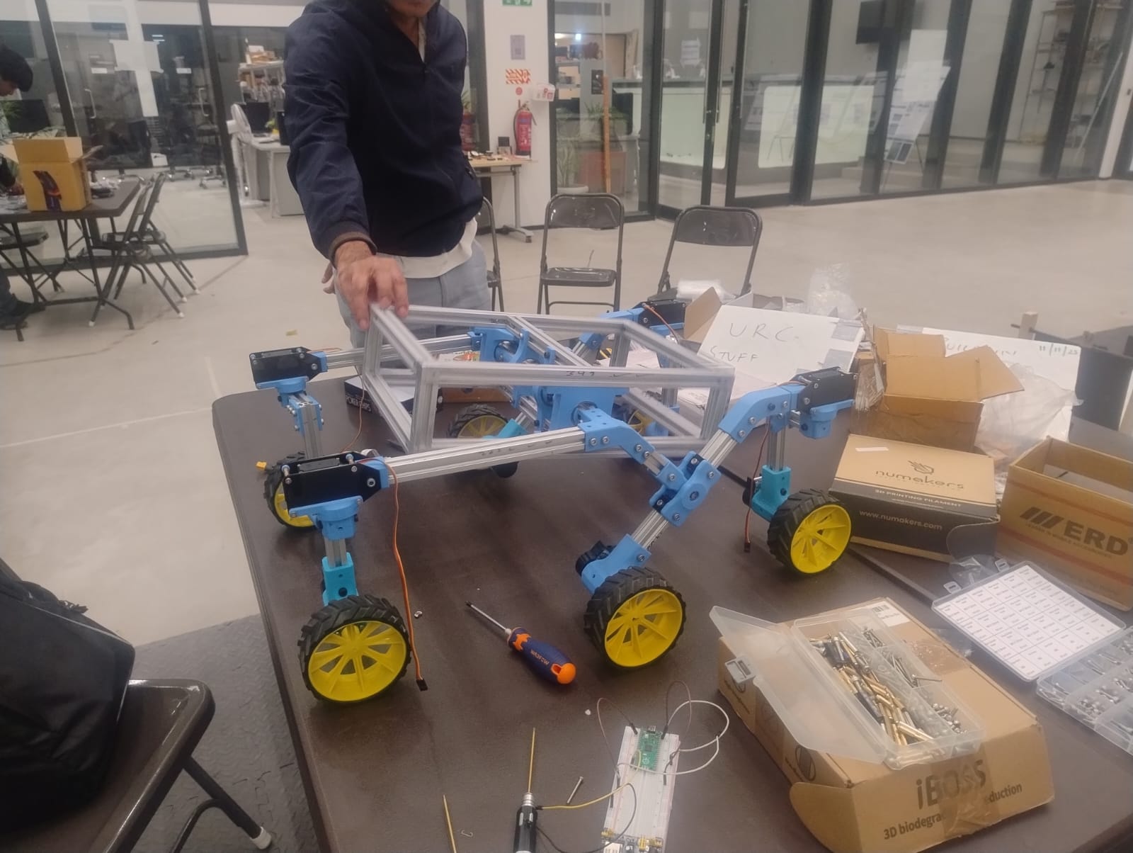 Team Kalki rover in the workshop